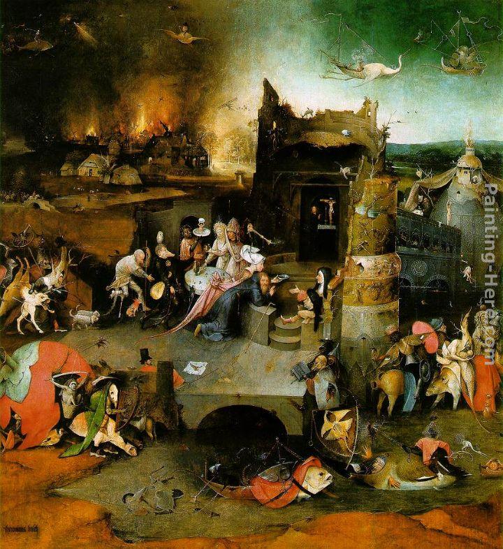 Hieronymus Bosch Temptation of St. Anthony, central panel of the triptych